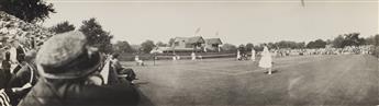 (PANORAMAS--SPORTS) A selection of 15 panoramic photographs showing tennis matches, golf games, and a baseball game.